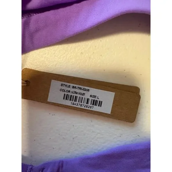 SKIMS Fits Everybody Crossover Bralette – Ultra Violet – Size L - Picture 5 of 6